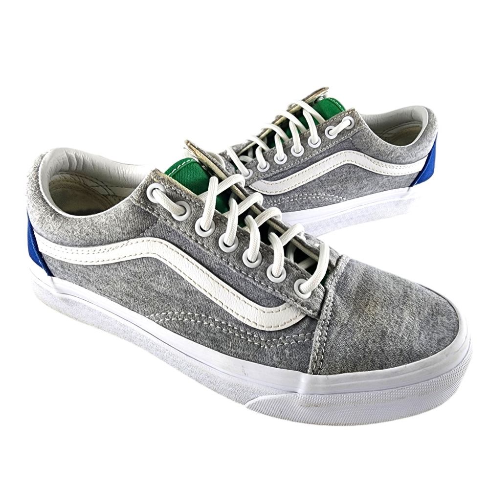 Vans Old Skool Iconic Sidestripe Unisex Lace-up Shoes Gray Green Blue 6.5